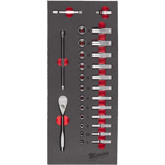 1/4" Ratchet and Socket Set Foam Insert