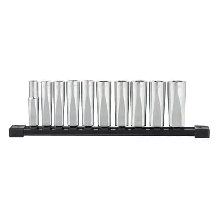 3/8" Drive Metric Deep Chrome Sockets - 10 pc